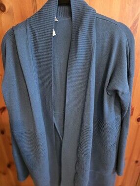 Women's Lululemon   Shawl Collar Long Cardigan Sweater - Deep Teal
